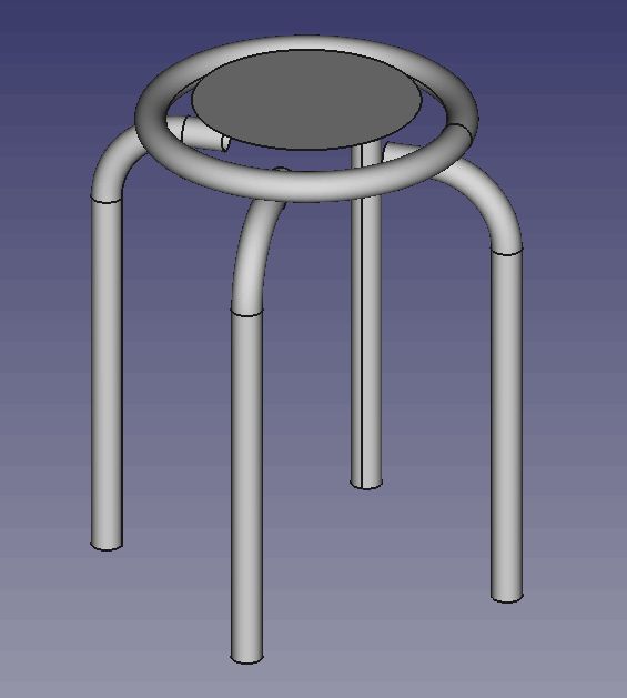ワイヤーモデル例　パイプ椅子